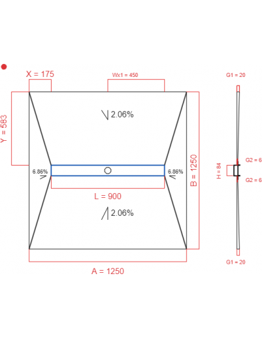 Showerlay Wiper 4 Way 1250 X 1250 Mm. . . 