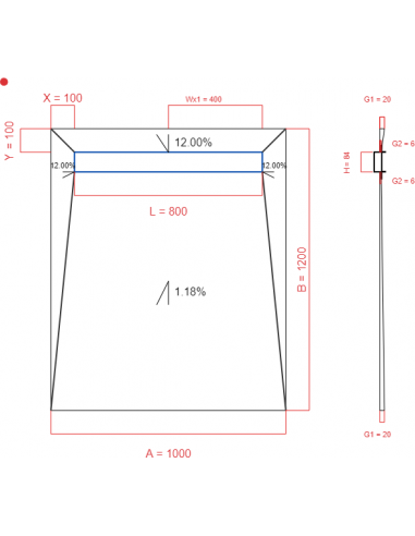 Showerbase Wiper 4 Way 1000 X 1200 Mm. . . 