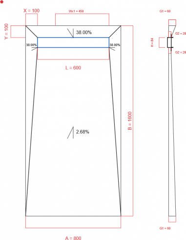 Showerlay Wiper 4 Way 800 X 1600 Mm. . . 