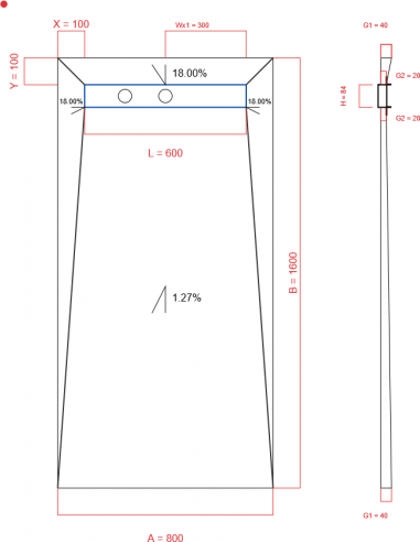 Showerlay Wiper 4 Way 800 X 1600 Mm. . . 