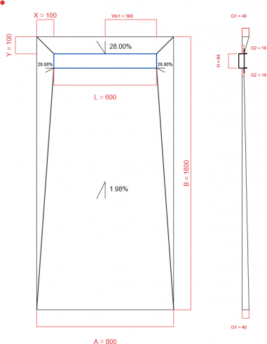 Showerlay Wiper 4 Way 800 X 1600 Mm. . . 