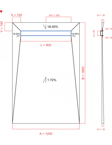 Showerlay Wiper 4 Way 1200 X 1800 Mm. . . 