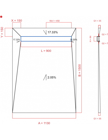 Showerlay Wiper 4 Way 1130 X 1500 Mm. . . 