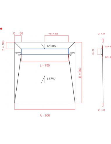 Showerlay Wiper 4 Way 900 X 900 Mm. . . 