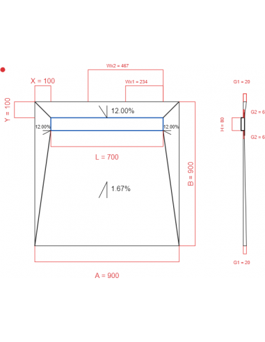 Showerlay Wiper 4 Way 900 X 900 Mm. . . 