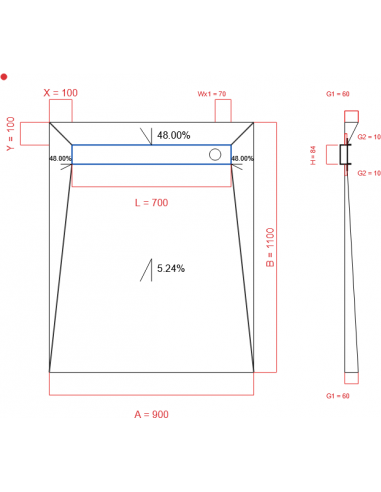 Showerlay Wiper 4 Way 900 X 1100 Mm. . . 