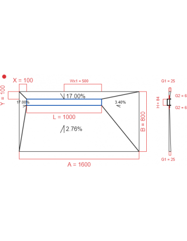 Showerlay Wiper 4 Way 1600 X 800 Mm. . . 