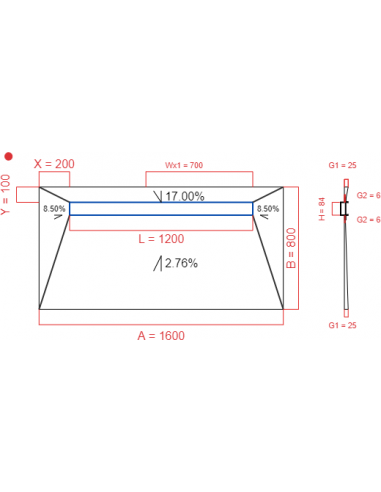 Showerlay Wiper 4 Way 1600 X 800 Mm. . . 