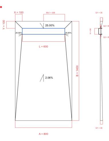 Showerlay Wiper 4 Way 800 X 1400 Mm. . . 