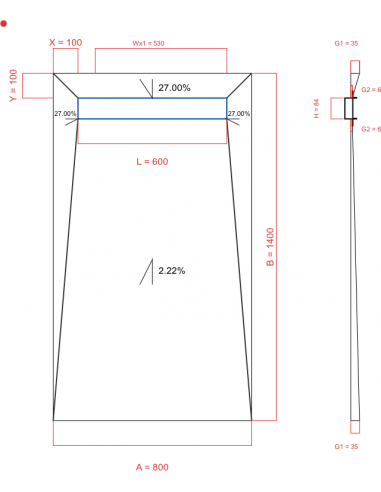 Showerlay Wiper 4 Way 800 X 1400 Mm. . . 