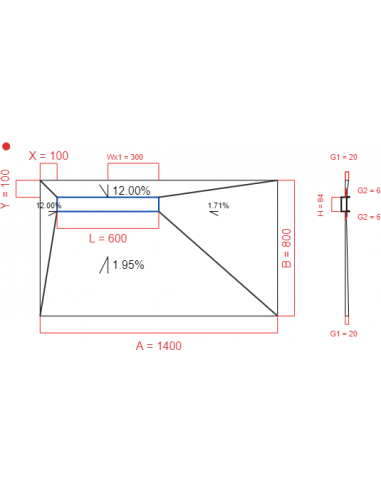 Showerlay Wiper 4 Way 1400 X 800 Mm. . . 