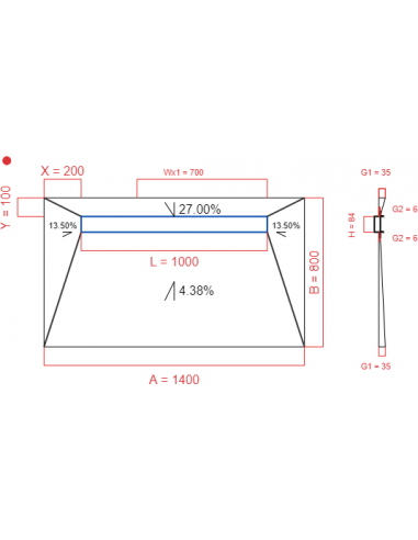 Showerlay Wiper 4 Way 1400 X 800 Mm. . . 