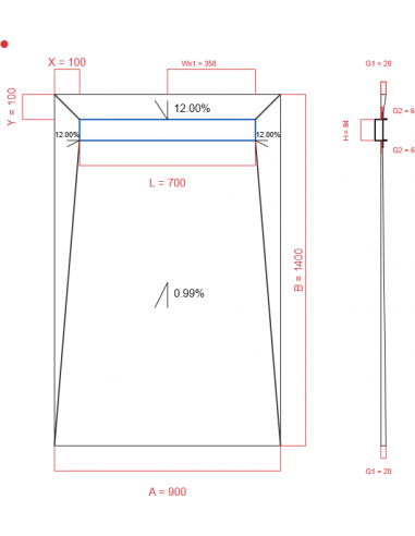 Showerlay Wiper 4 Way 900 X 1400 Mm. . . 