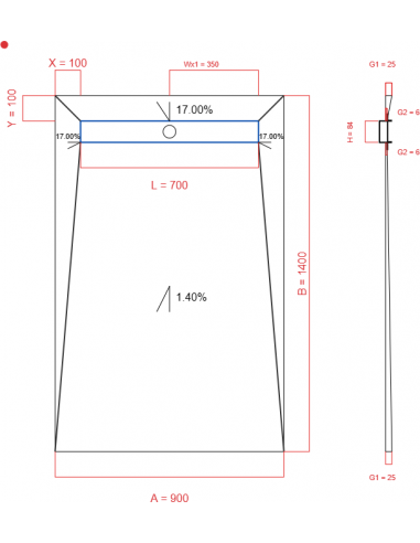 Showerlay Wiper 4 Way 900 X 1400 Mm. . . 