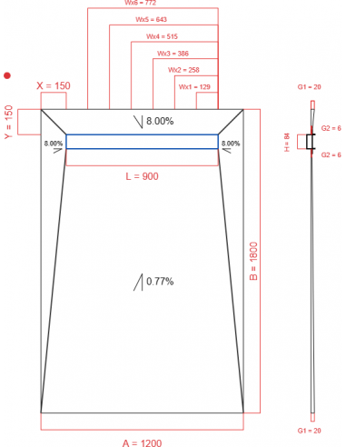 Showerlay Wiper 4 Way 1200 X 1800 Mm. . . 