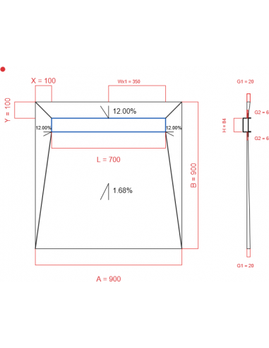 Showerlay Wiper 4 Way 900 X 900 Mm. . . 