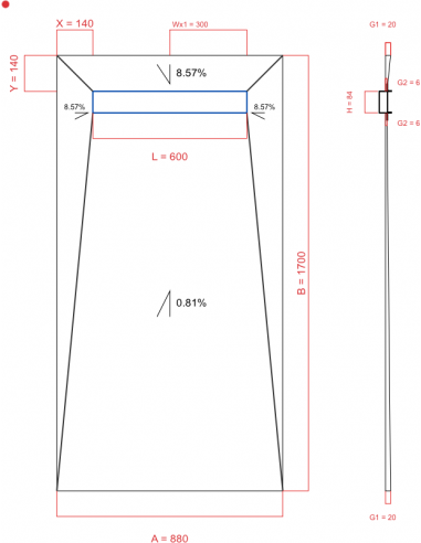 Showerlay Wiper 4 Way 880 X 1700 Mm. . . 