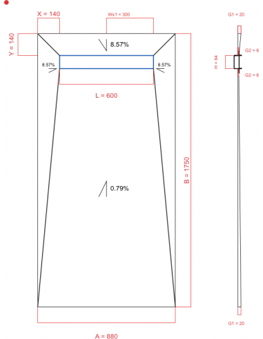 Showerlay Wiper 4 Way 880 X 1750 Mm. . . 