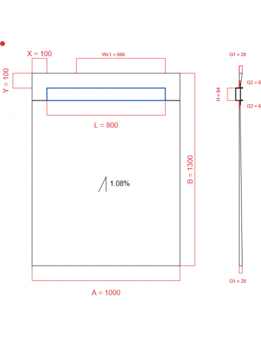 Showerlay Wiper 1 Way 1000 X 1300 Mm. . . 