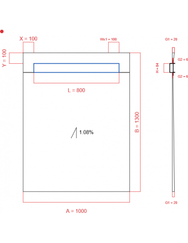 Showerlay Wiper 1 Way 1000 X 1300 Mm. . . 