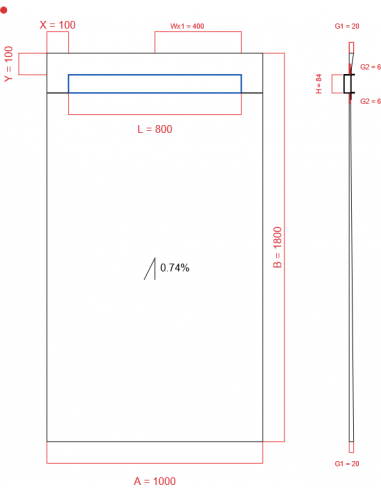 Showerlay Wiper 1 Way 1000 X 1800 Mm. . . 