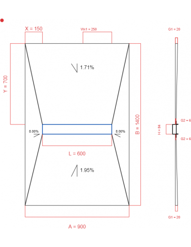 Showerlay Wiper 4 Way 900 X 1400 Mm. . . 