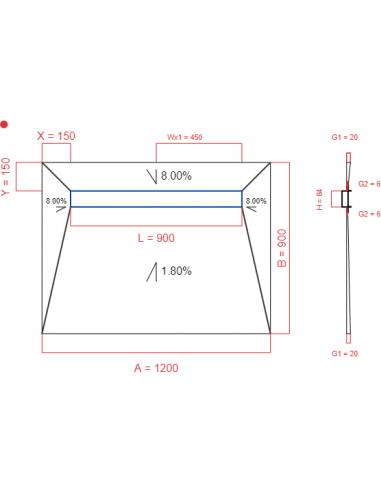 Showerlay Wiper 4 Way 1200 X 900 Mm. . . 