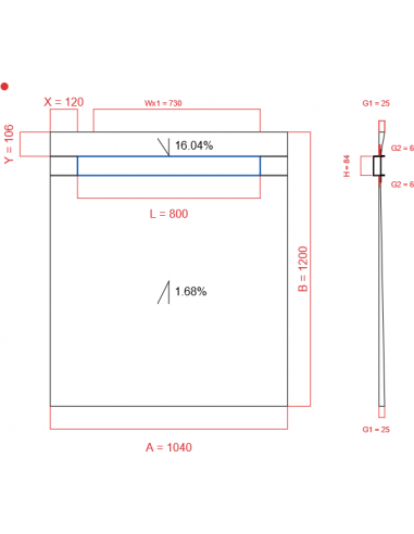 Showerlay Wiper 2 Way 1040 X 1200 Mm. . . 