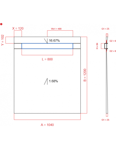 Showerlay Wiper 2 Way 1040 X 1200 Mm. . . 