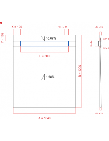 Showerlay Wiper 2 Way 1040 X 1200 Mm. . . 