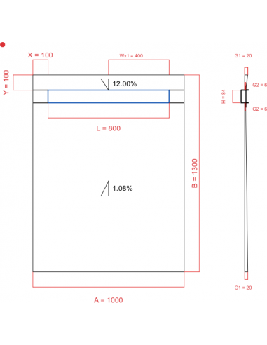 Showerlay Wiper 2 Way 1000 X 1300 Mm. . . 