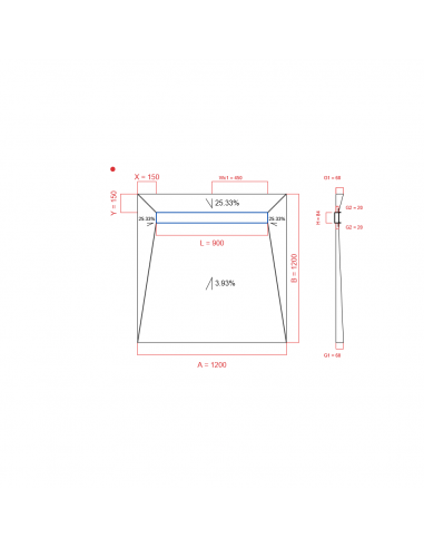 Showerlay Wiper 4 Way 1200 X 1200 Mm. . . 