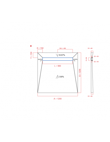 Showerlay Wiper 4 Way 1200 X 1200 Mm. . . 