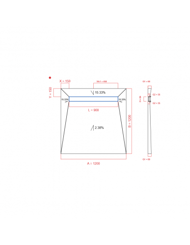 Showerlay Wiper 4 Way 1200 X 1200 Mm. . . 