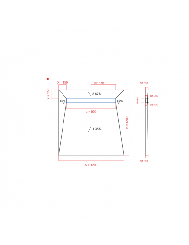 Showerlay Wiper 4 Way 1200 X 1200 Mm. . . 