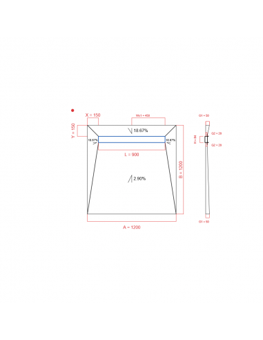 Showerlay Wiper 4 Way 1200 X 1200 Mm. . . 