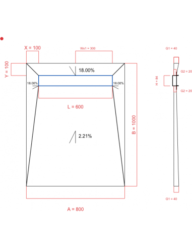 Showerlay Wiper 4 Way 800 X 1000 Mm. . . 