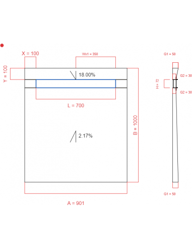 Showerlay Wiper 2 Way 901 X 1000 Mm. . . 