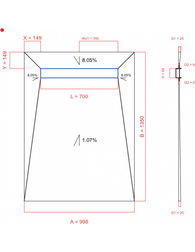 Showerlay Wiper 4 Way 998 X 1350 Mm. . . 