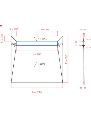 Showerlay Wiper 4 Way 1000 X 900 Mm. . . 