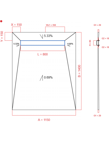 Showerlay Wiper 4 Way 1150 X 1400 Mm. . . 