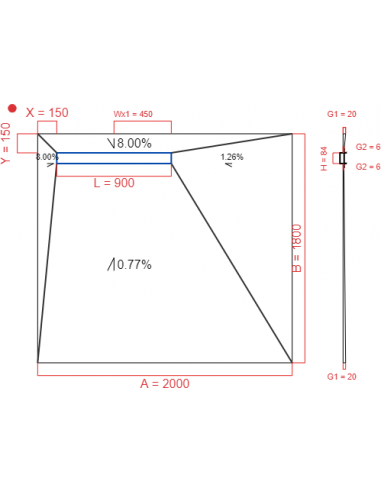 Showerlay Wiper 4 Way 2000 X 1800 Mm. . . 