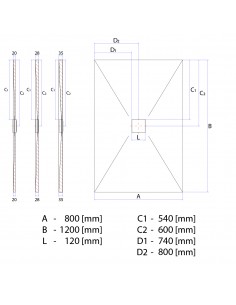 Bausatz: Befliesbares Duschelement Einschließlich Siphon Und Designrost (Sirocco) Mit Punktablauf In Der Mitte 2
