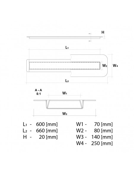 Nahtlose - Duschrinne - Fuer - Naturstein - 60 - Cm - Wiper - Invisible