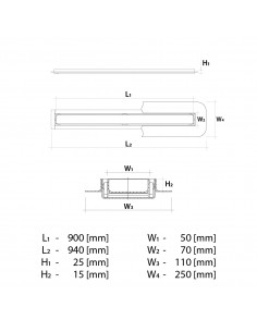 Budget - Duschrinne 90 Cm. . . 2 Budget - Duschrinne 90 Cm. . . 2