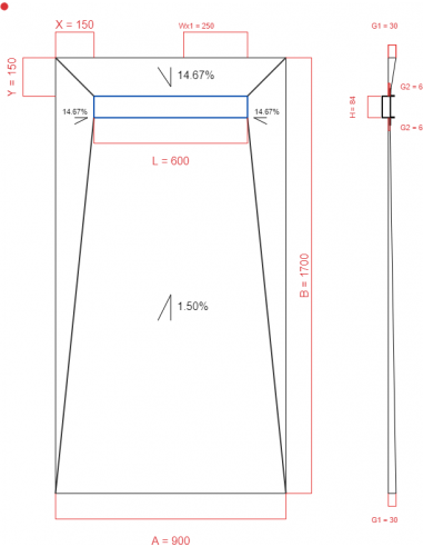 Showerlay Wiper 4 Way 900 X 1700 Mm. . . 