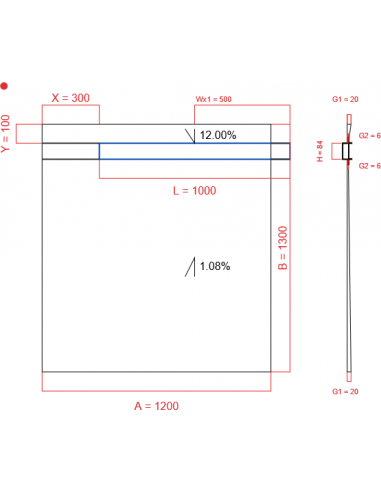 Showerlay Wiper 2 Way 1200 X 1300 Mm. . . 