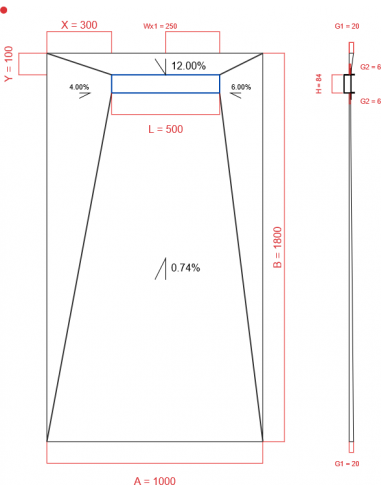 Showerlay Wiper 4 Way 1000 X 1800 Mm. . . 