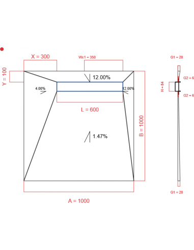 Showerlay Wiper 4 Way 1000 X 1000 Mm. . . 