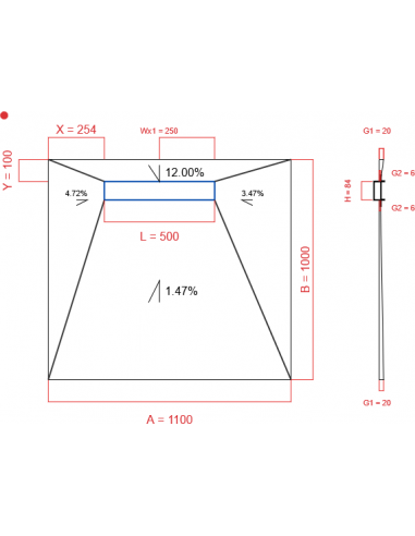 Showerlay Wiper 4 Way 1100 X 1000 Mm. . . 